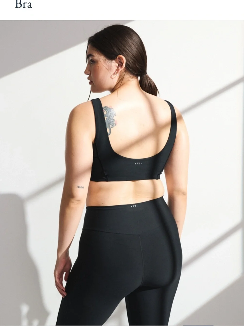 NWT YPB Sweetheart Sports Bra - Black